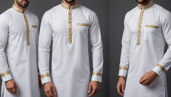 Adoptez l'élégance avec le qamis blanc manches courtes